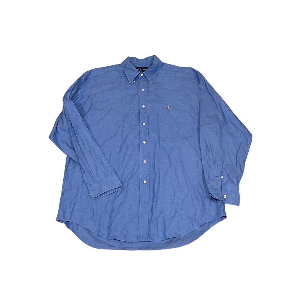 Ralph Lauren, Yarmouth, Blue Dress Shirt, Size 17-35, 1116A - Picture 2 of 4